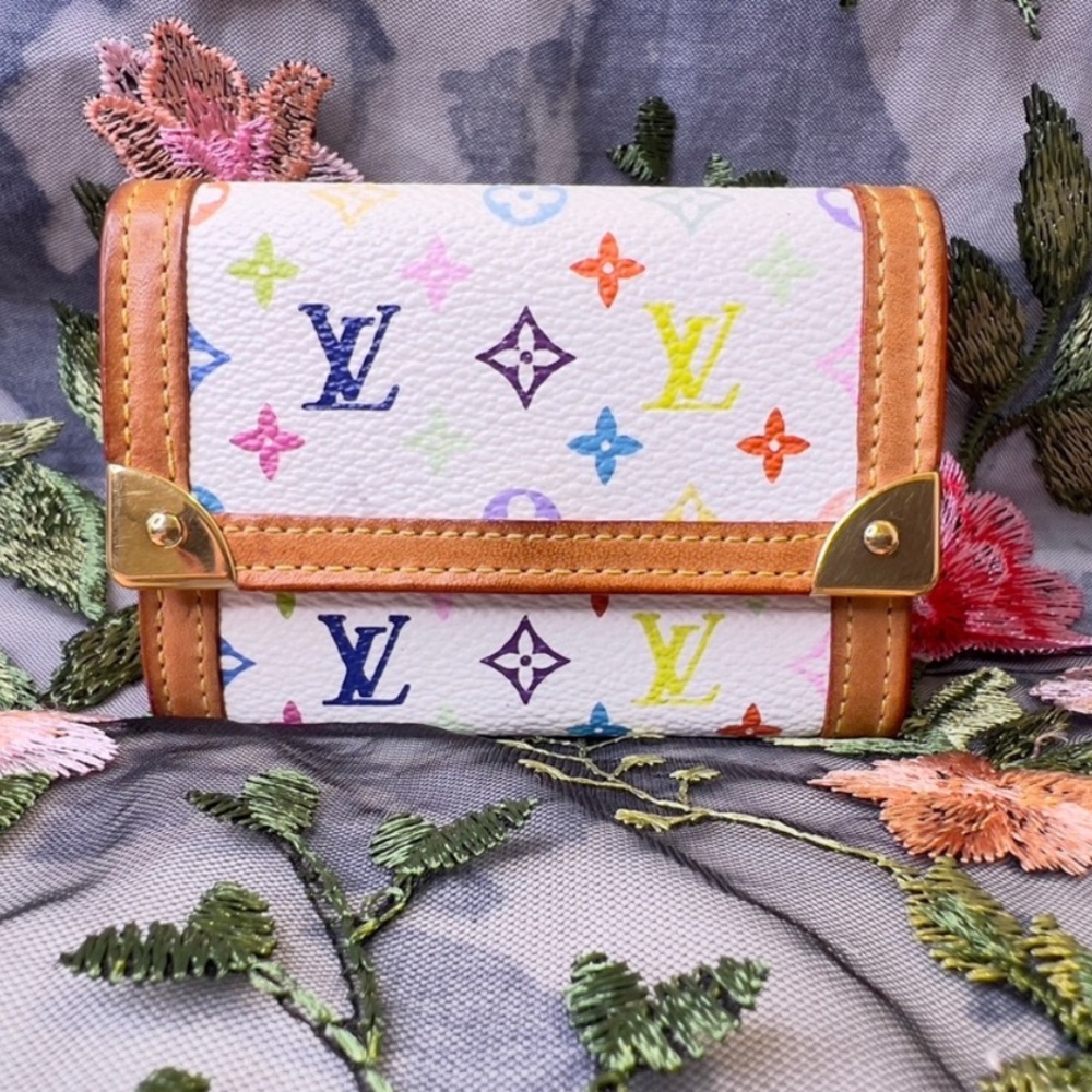 Louis Vuitton Wallet Authentic 
X Takashi Murakami Multicolor Monogram 
Vintage